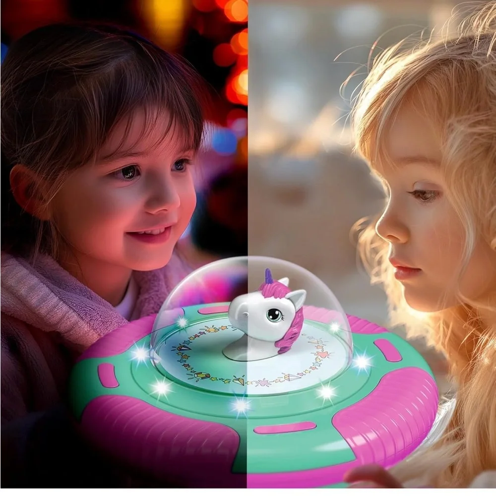Unicorn Spin Toy - Pink and Green